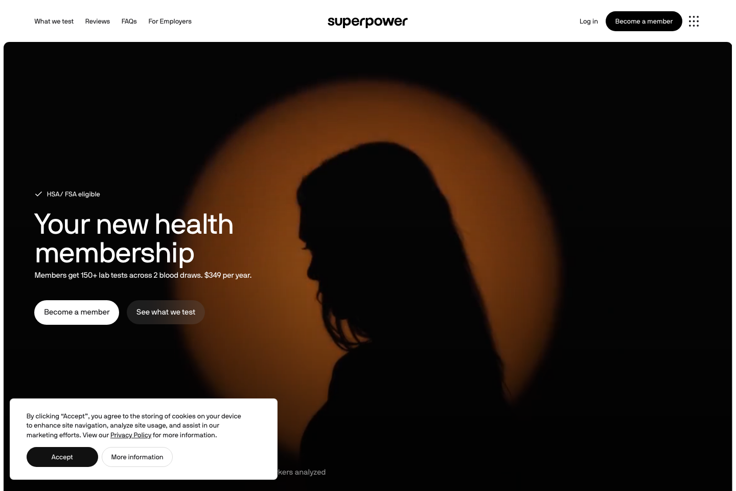 Screenshot preview of Superpower website